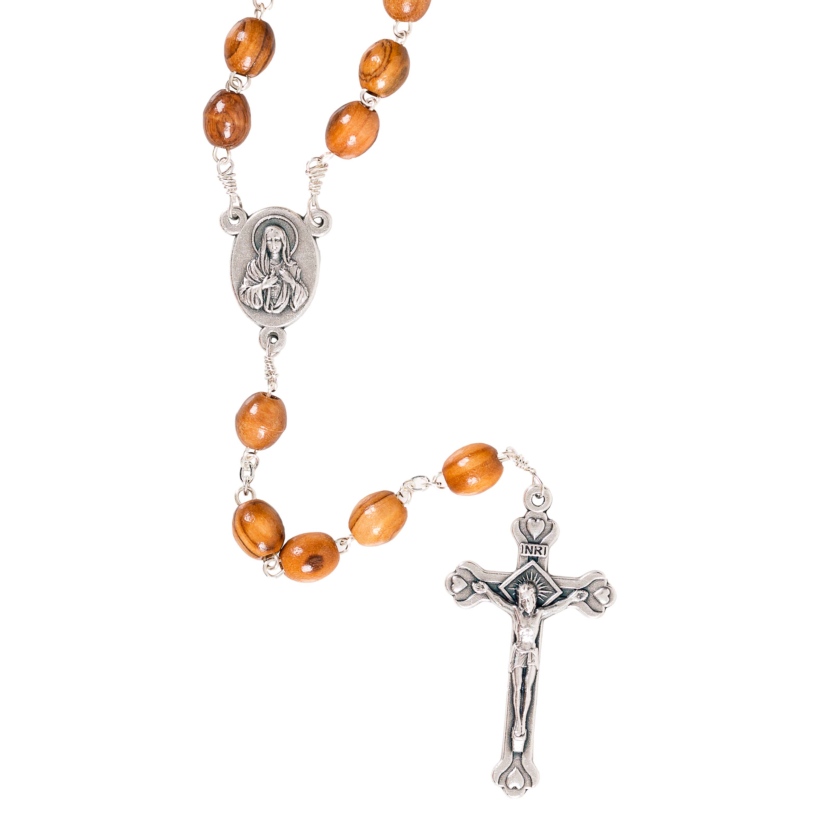 Olive Wood Rosary with Box from Holy Land