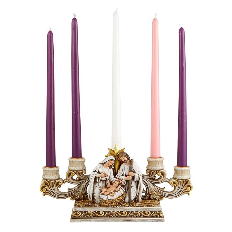 Nativity Style Advent Candleholder
