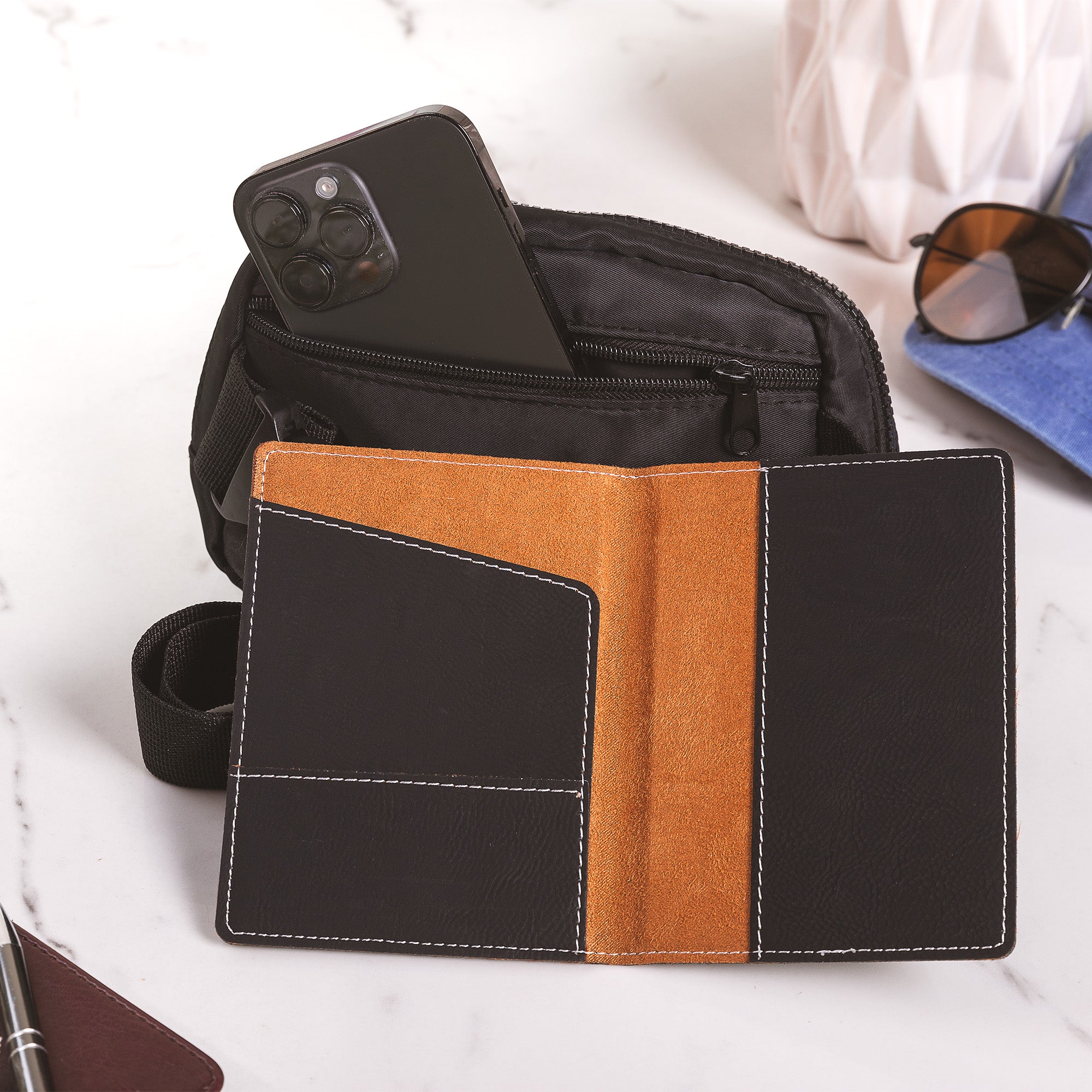 Miraculous Medal Passport Cover & Belt Bag Set - 2 Pieces