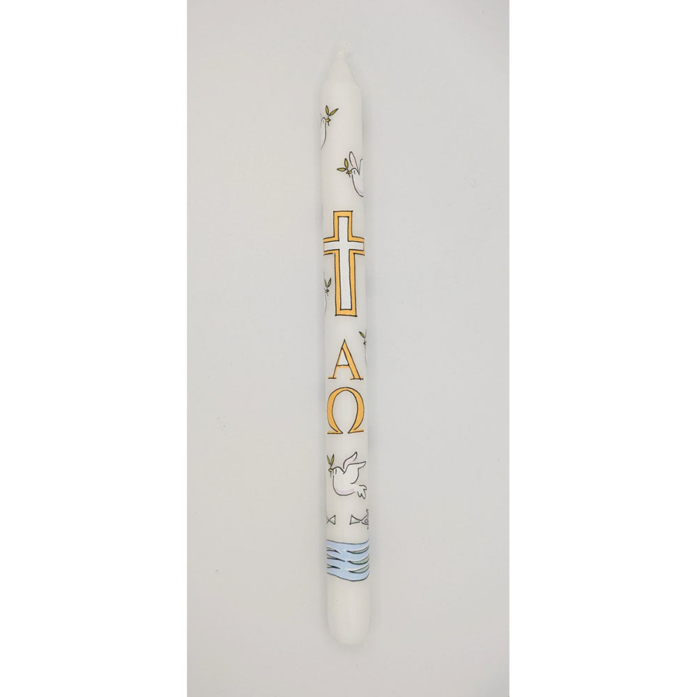Alpha & Omega Baptism Candle
