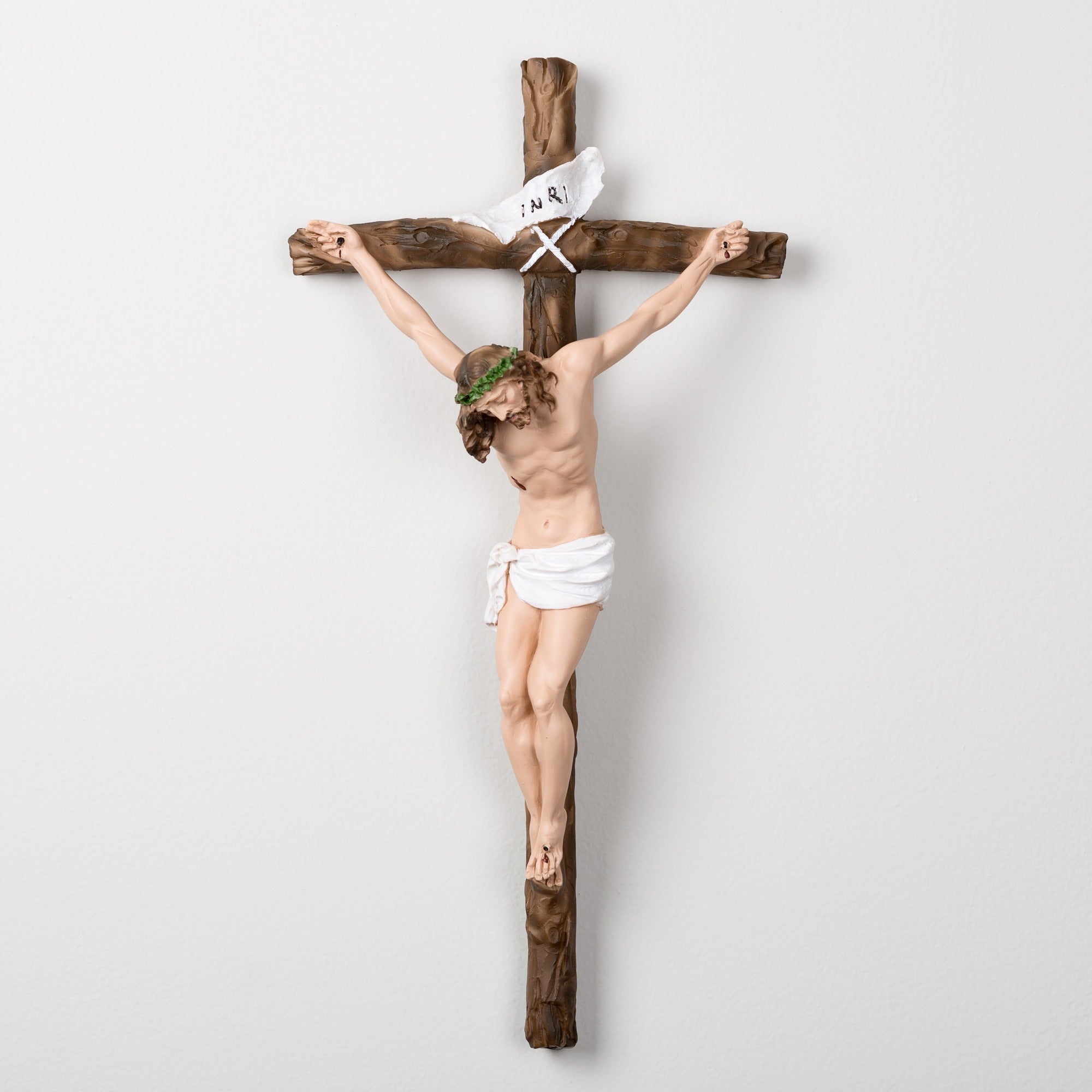 Italian Handpainted Crucifix - 16 inches