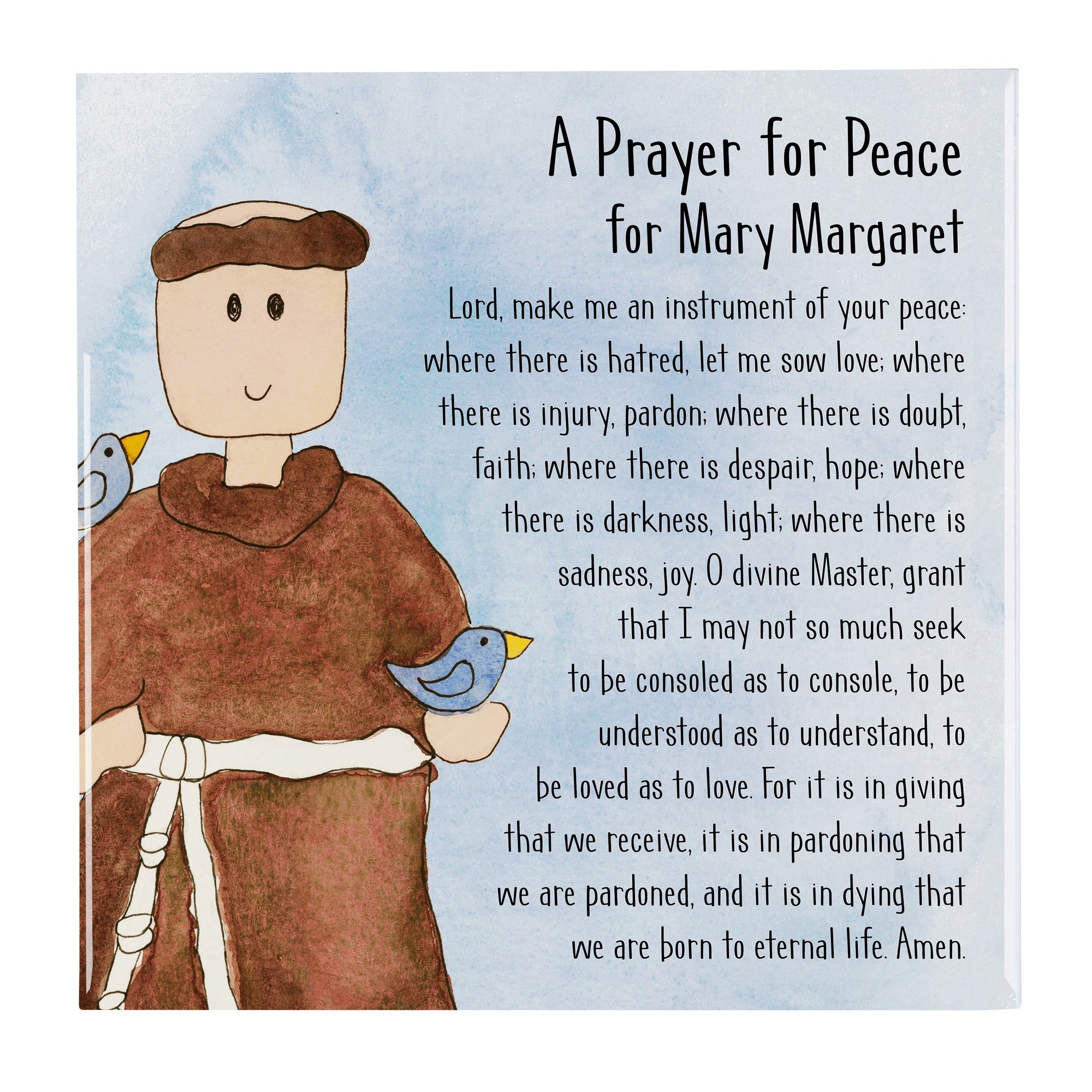 Personalized St. Francis Prayer Tile