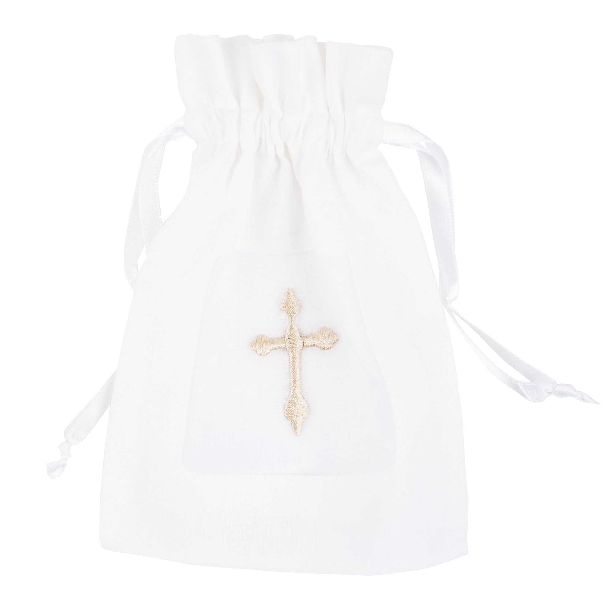 Embroidered Cross Rosary/Prayer Card Pouch