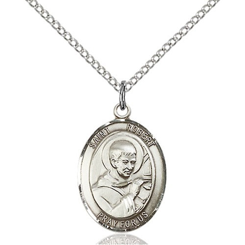 Sterling Silver St. Robert Bellarmine Pendant w/ Chain