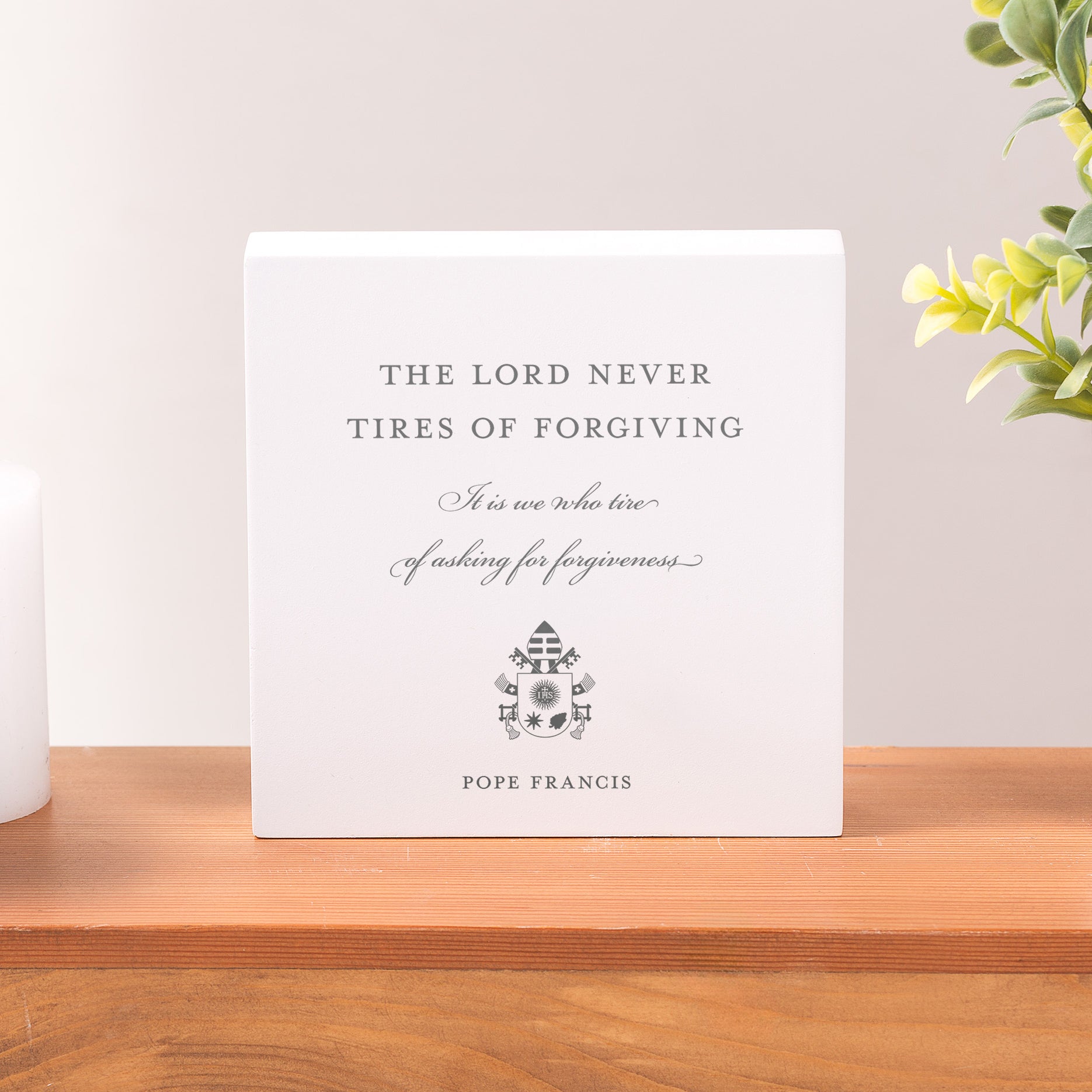 Pope Francis Forgiving Block