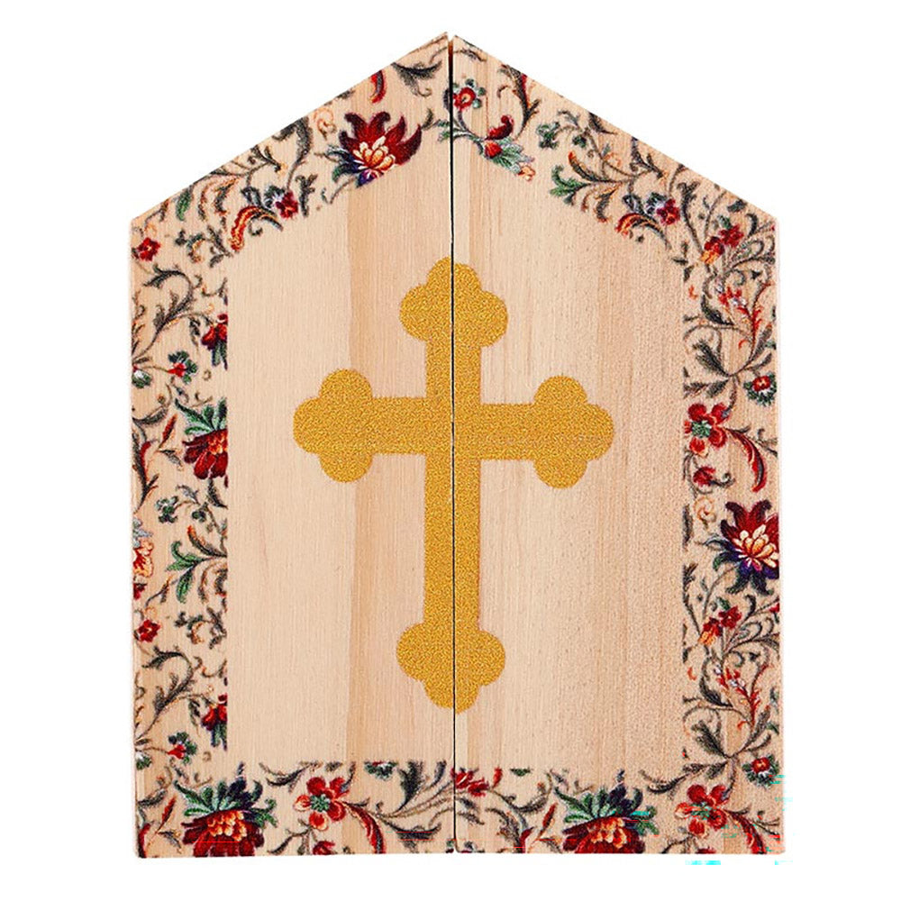 Our Lady of Guadalupe Miniature Wooden Triptych