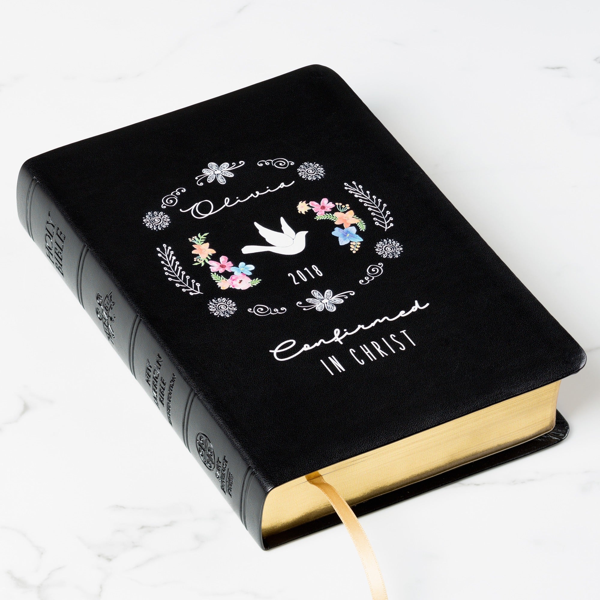 Personalized Boho Floral Confirmation Bible