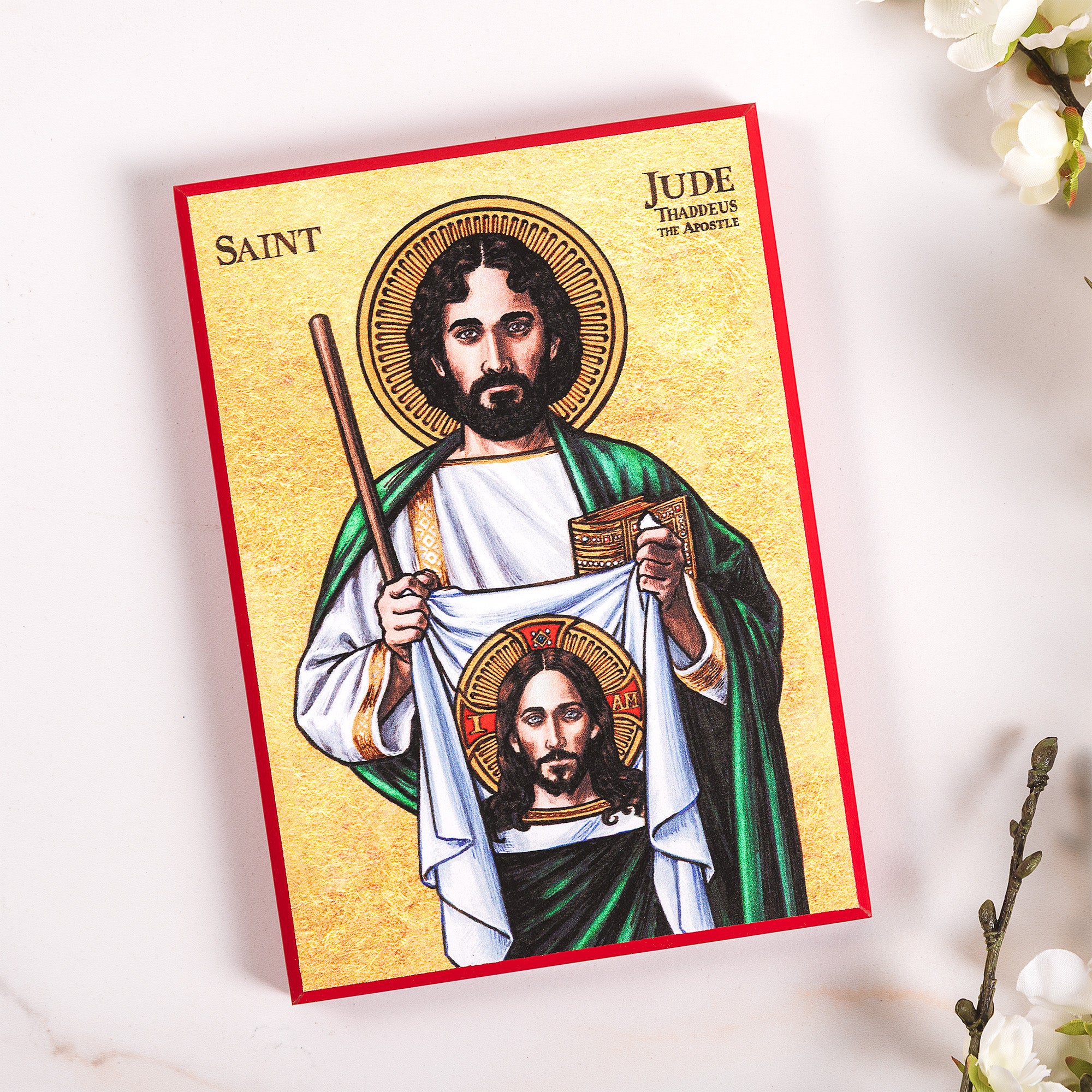 St. Jude Thaddeus Modern Icon Plaque - 5" x 7"