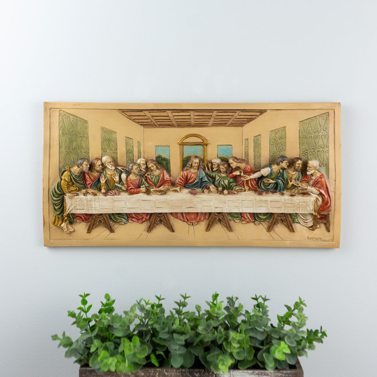 Last Supper 3D Italian Plaque | The Catholic Company®