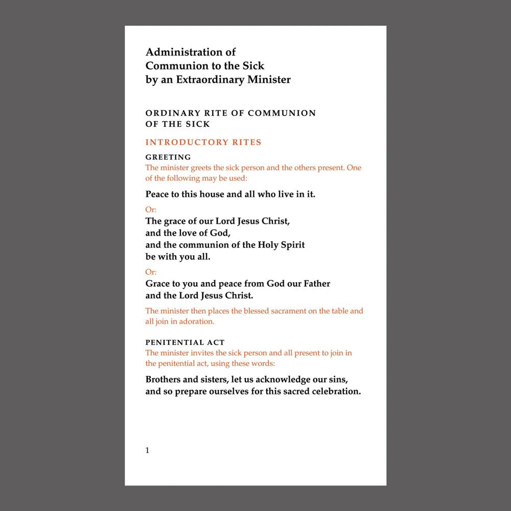 Administration of Communion to the Sick by Special Ministers