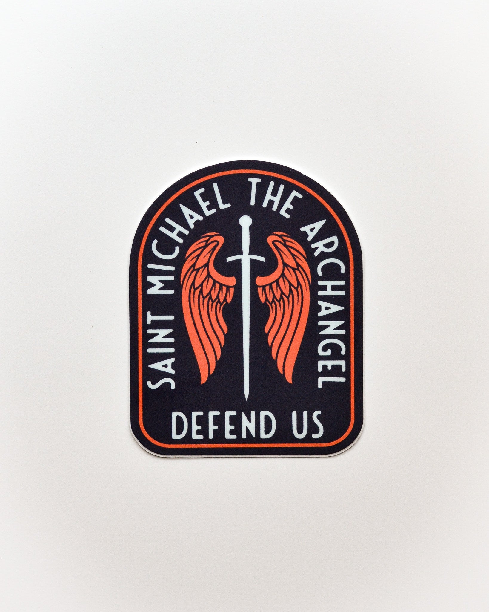 St. Michael Sword & Shield Vinyl Sticker