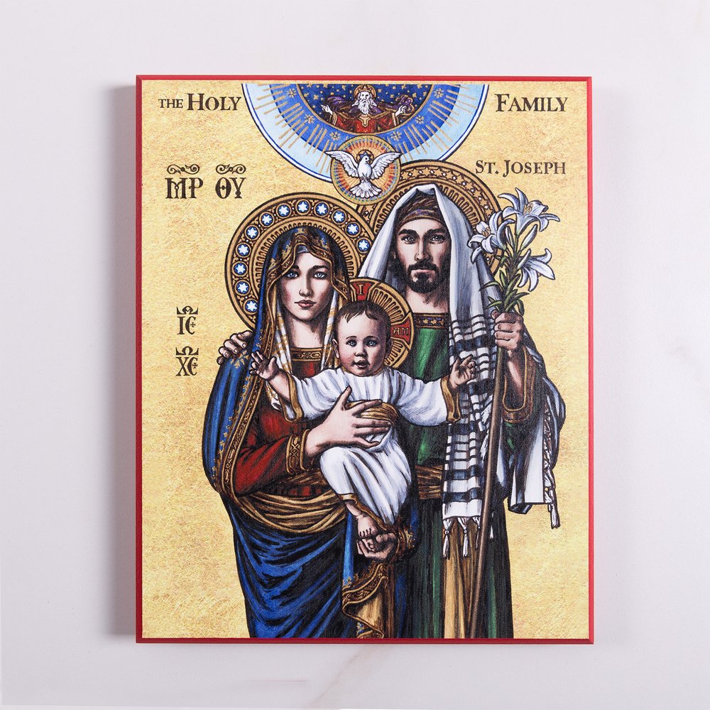 Holy Family Modern Icon Plaque - 8" x 10"