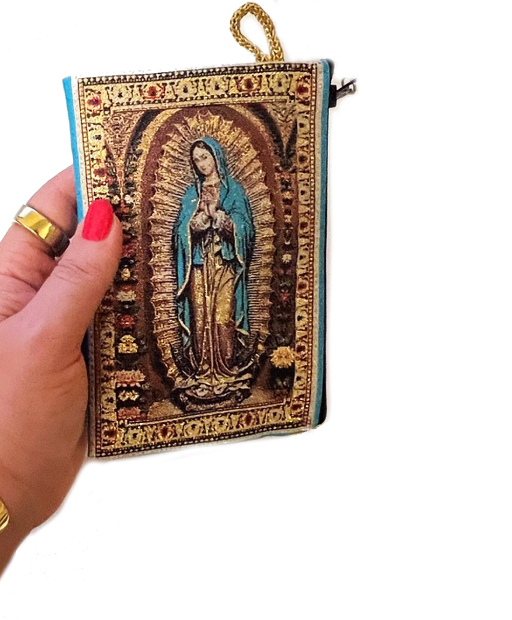 Our Lady of Guadalupe & St. Michael Two Sided Rosary Pouch