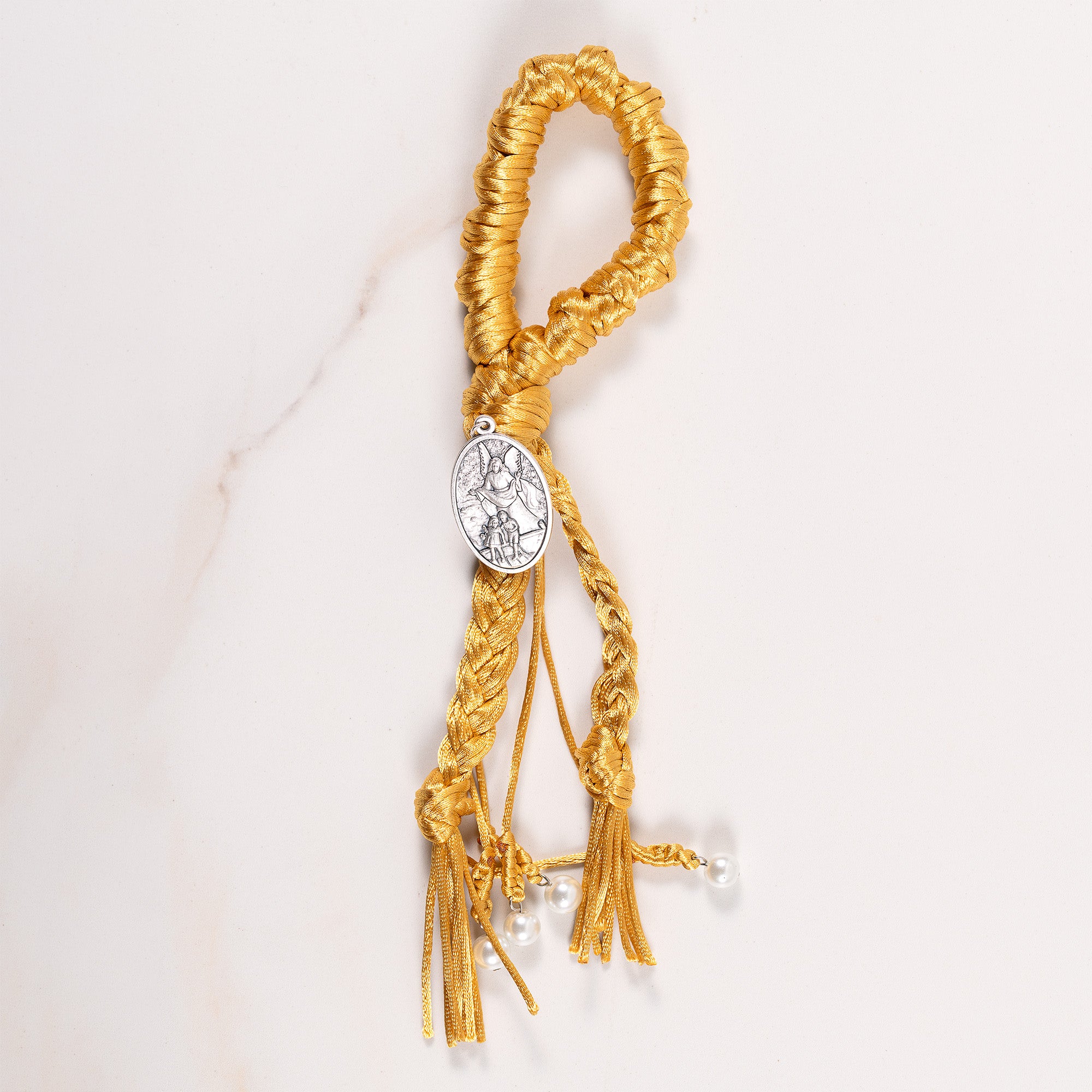 Handcrafted Braided Golden Yellow St. Michael Home Blessing