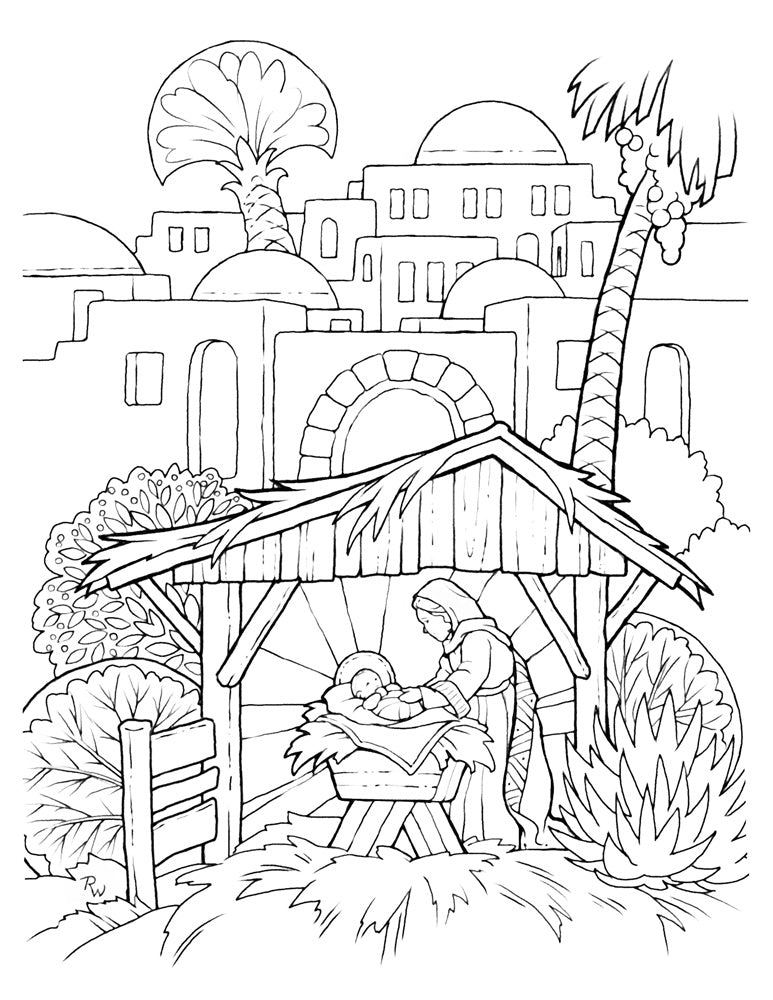 The Story of Christmas Countdown Coloring Book