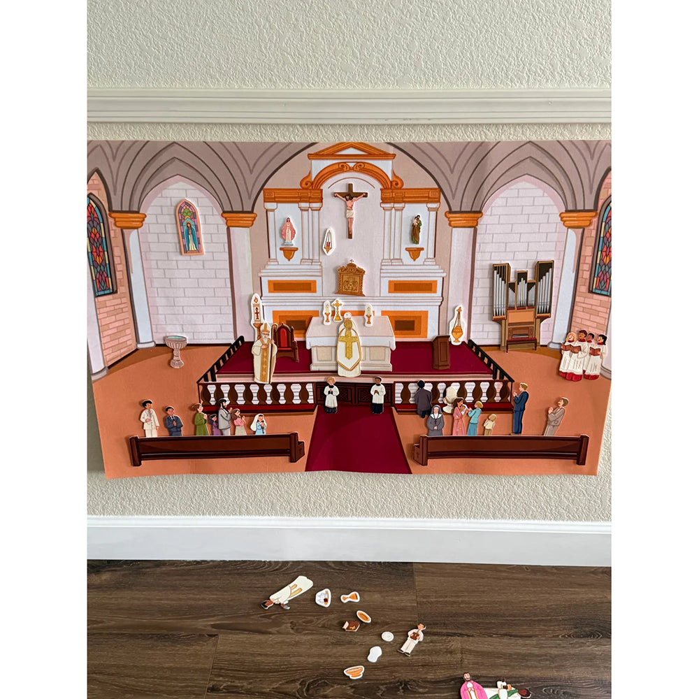 Pray & Play Church Felt Story Board Set - 50+ Pieces