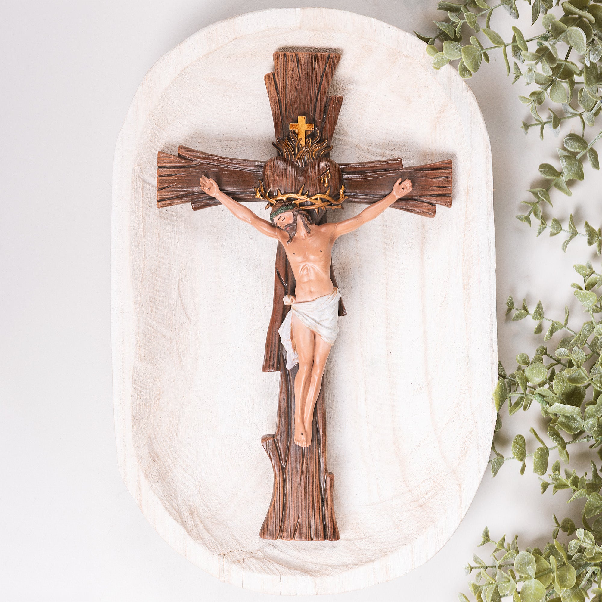 Sacred Heart Crucifix - 13"
