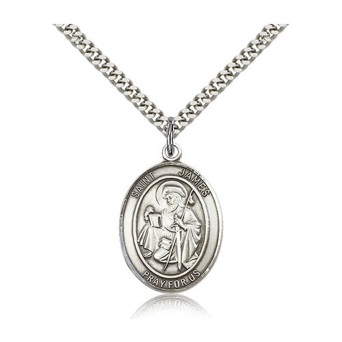 Sterling Silver St. James the Greater Pendant w/ chain