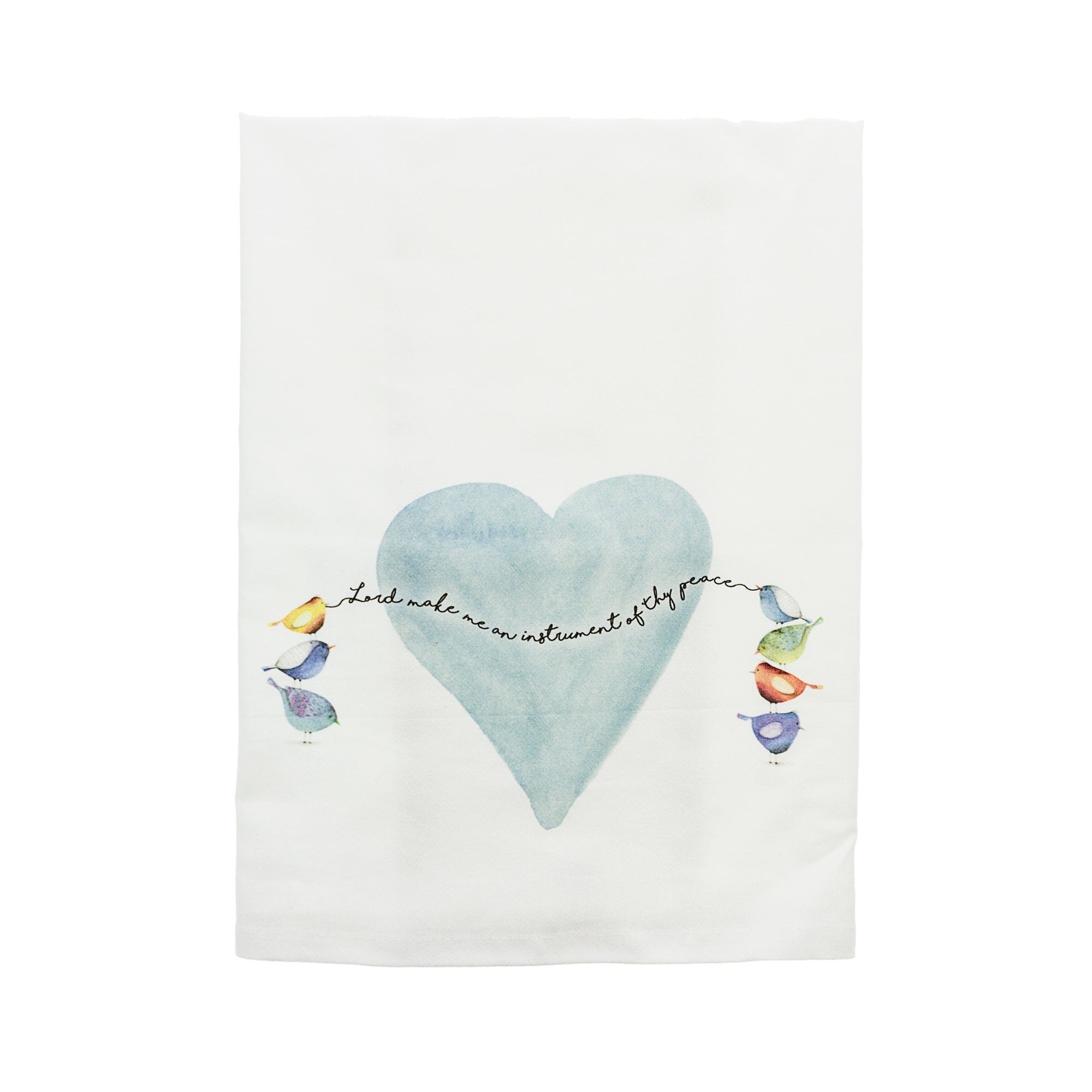 St. Francis "Instrument of Thy Peace" Flour Sack Dish Towel