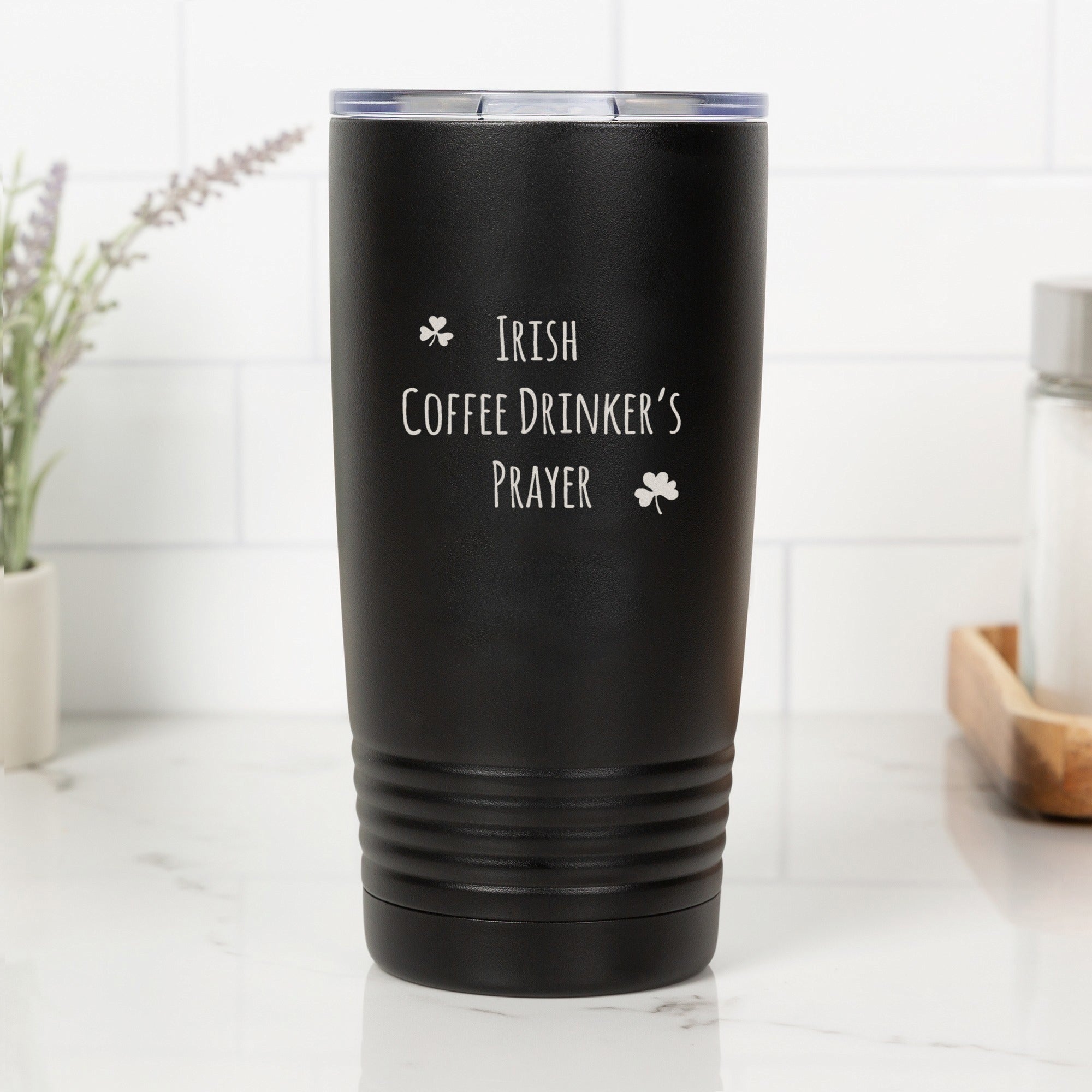Irish Coffee Drinker's Blessing Insulated Black 20oz Tumbler