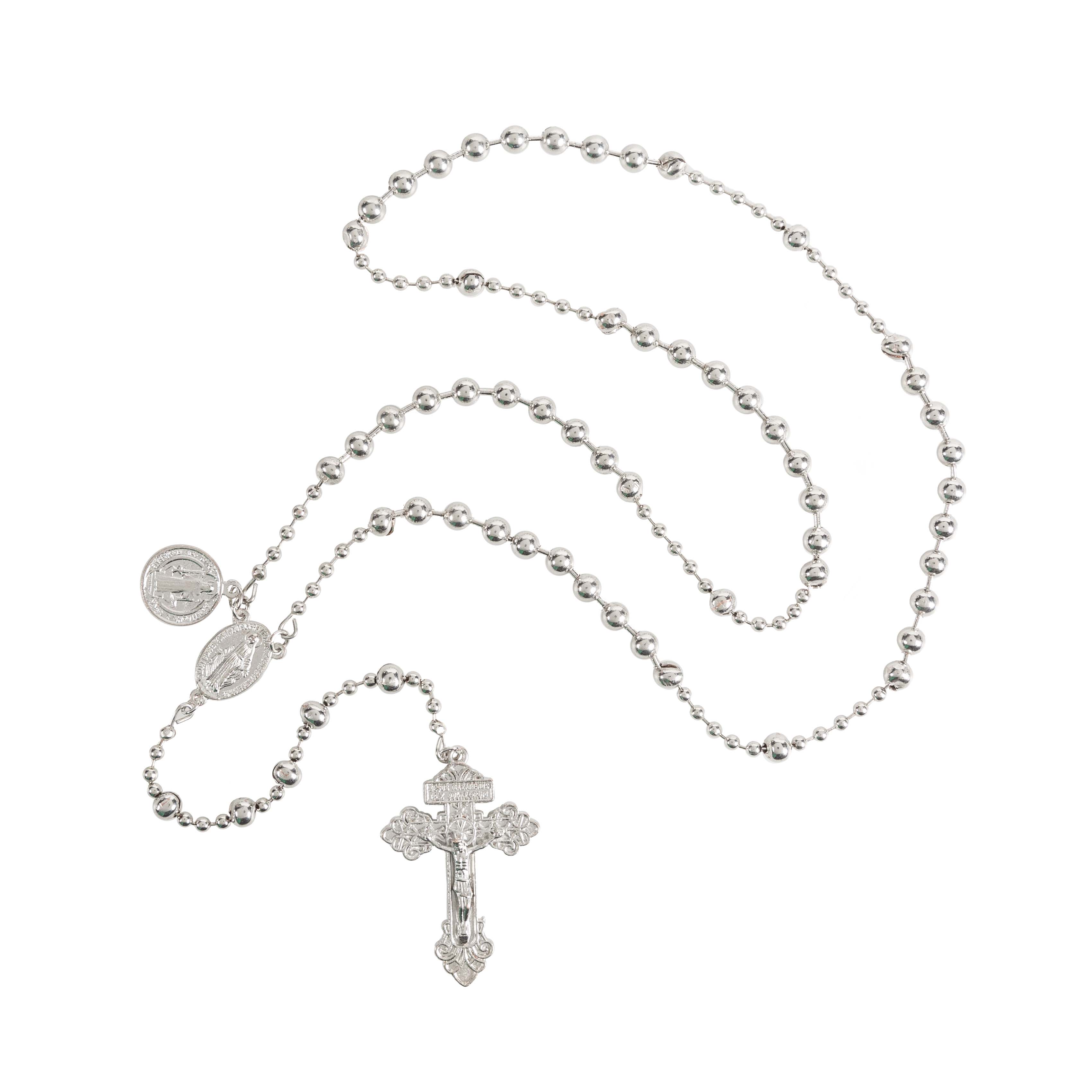 Silver Plated WWI Battle Style Rosary