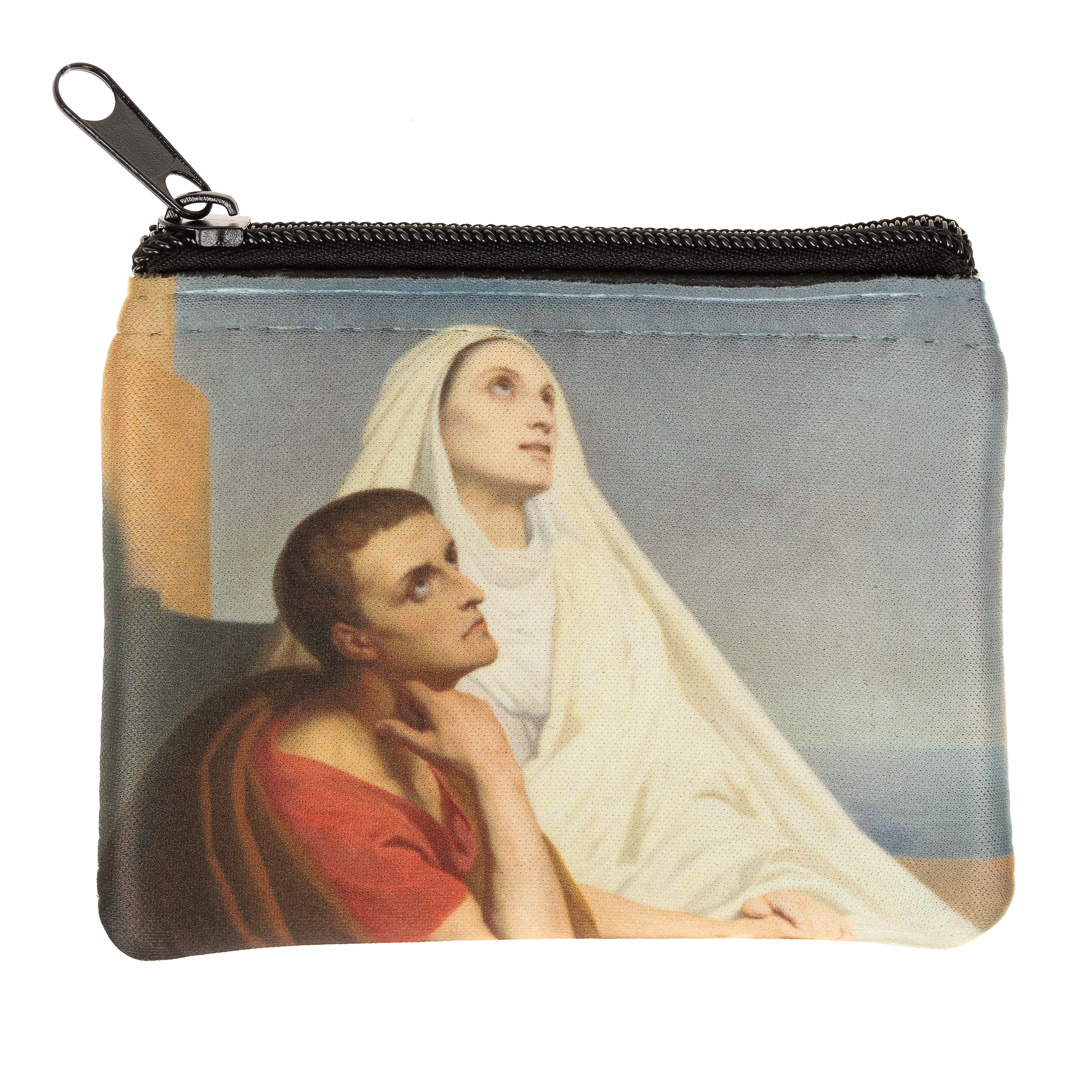Personalized Sts. Monica and Augustine Rosary Pouch