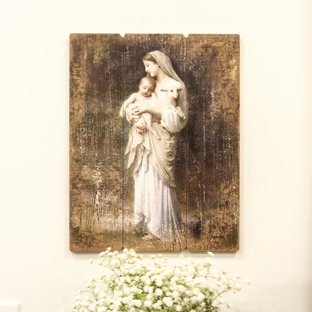 L'Innocence Wooden Wall Plaque