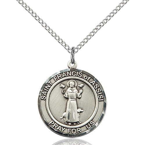 Sterling Silver St. Francis of Assisi Pendant - 2507692