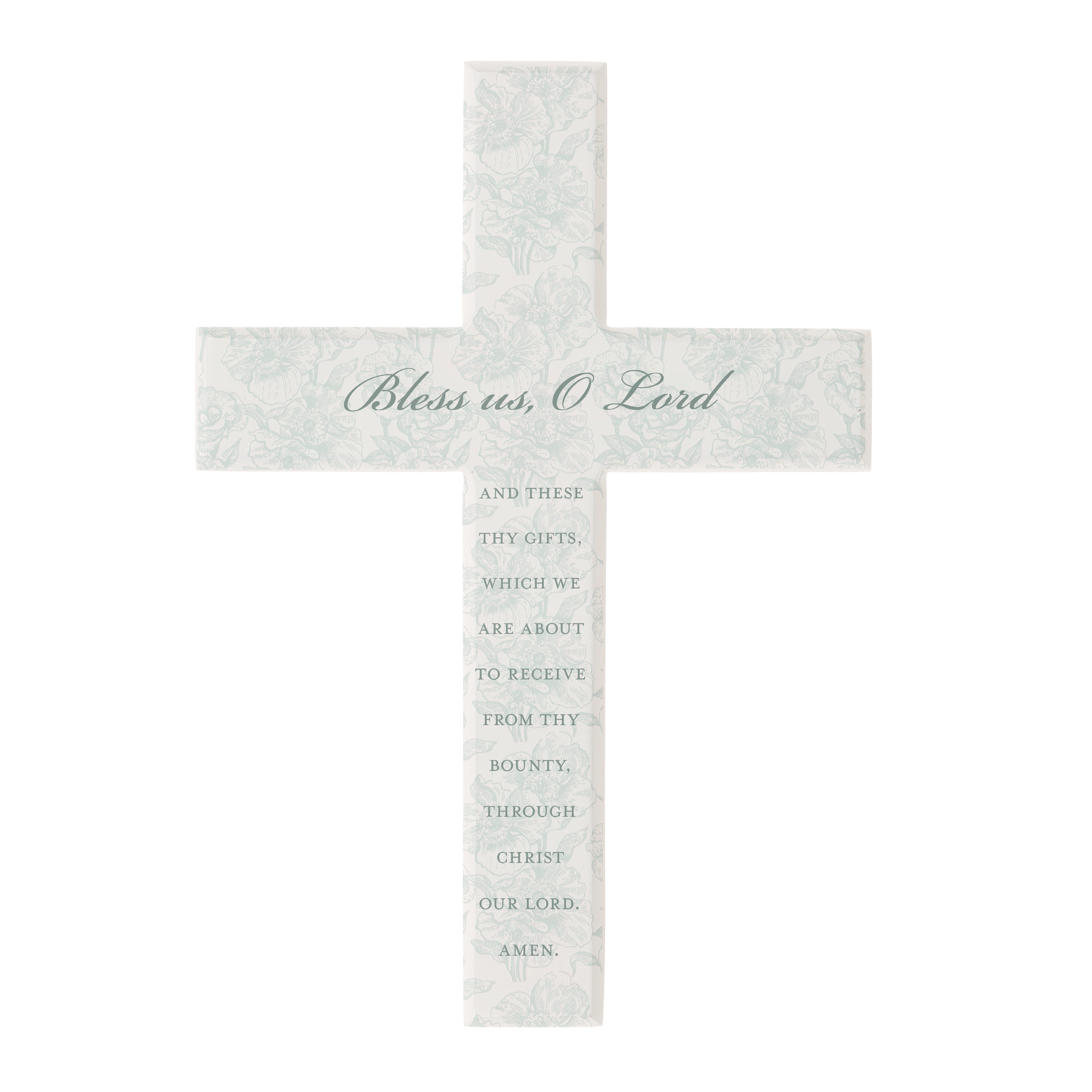Bless Us O Lord Toile Wall Cross - 10"