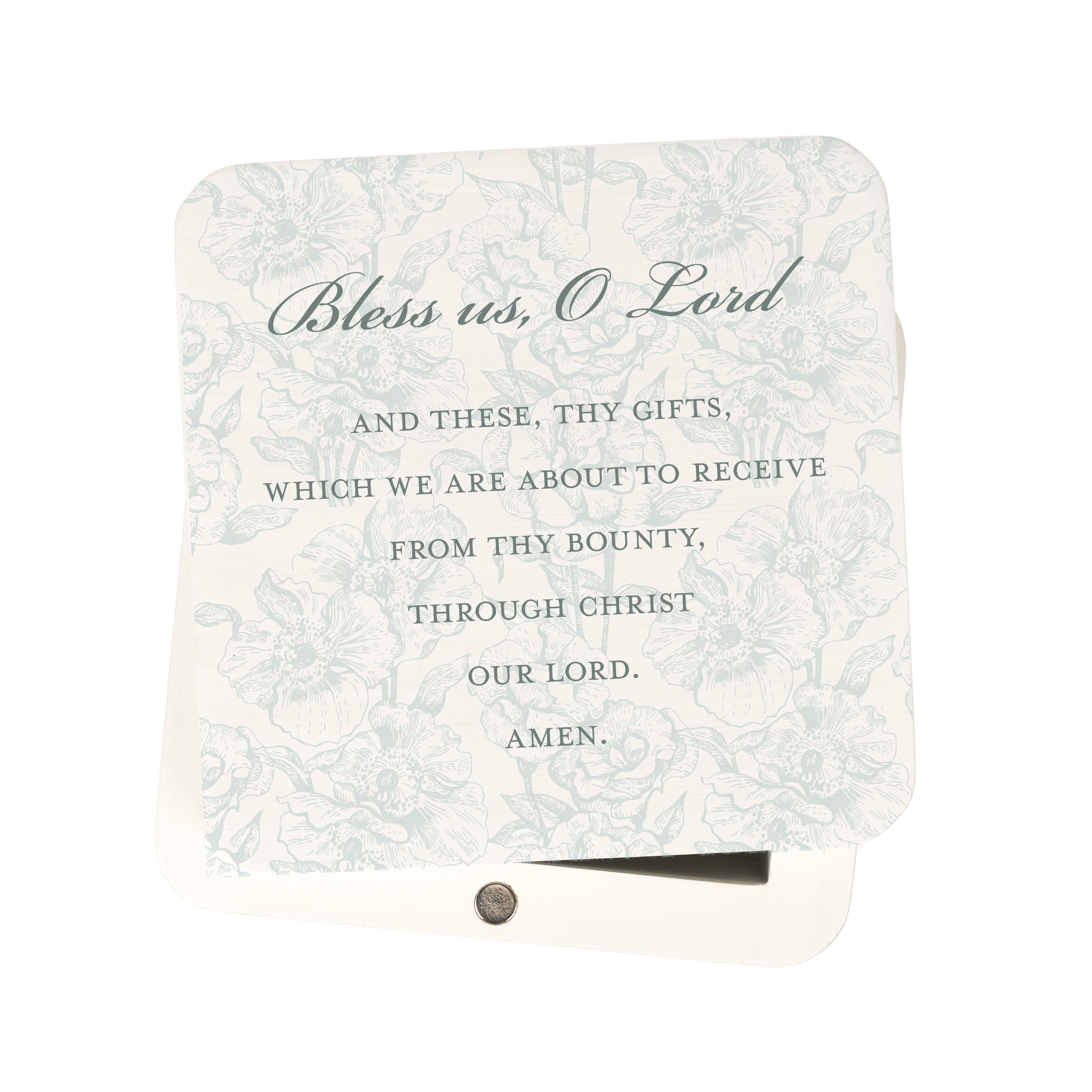 Toile Bless Us O Lord Keepsake Box