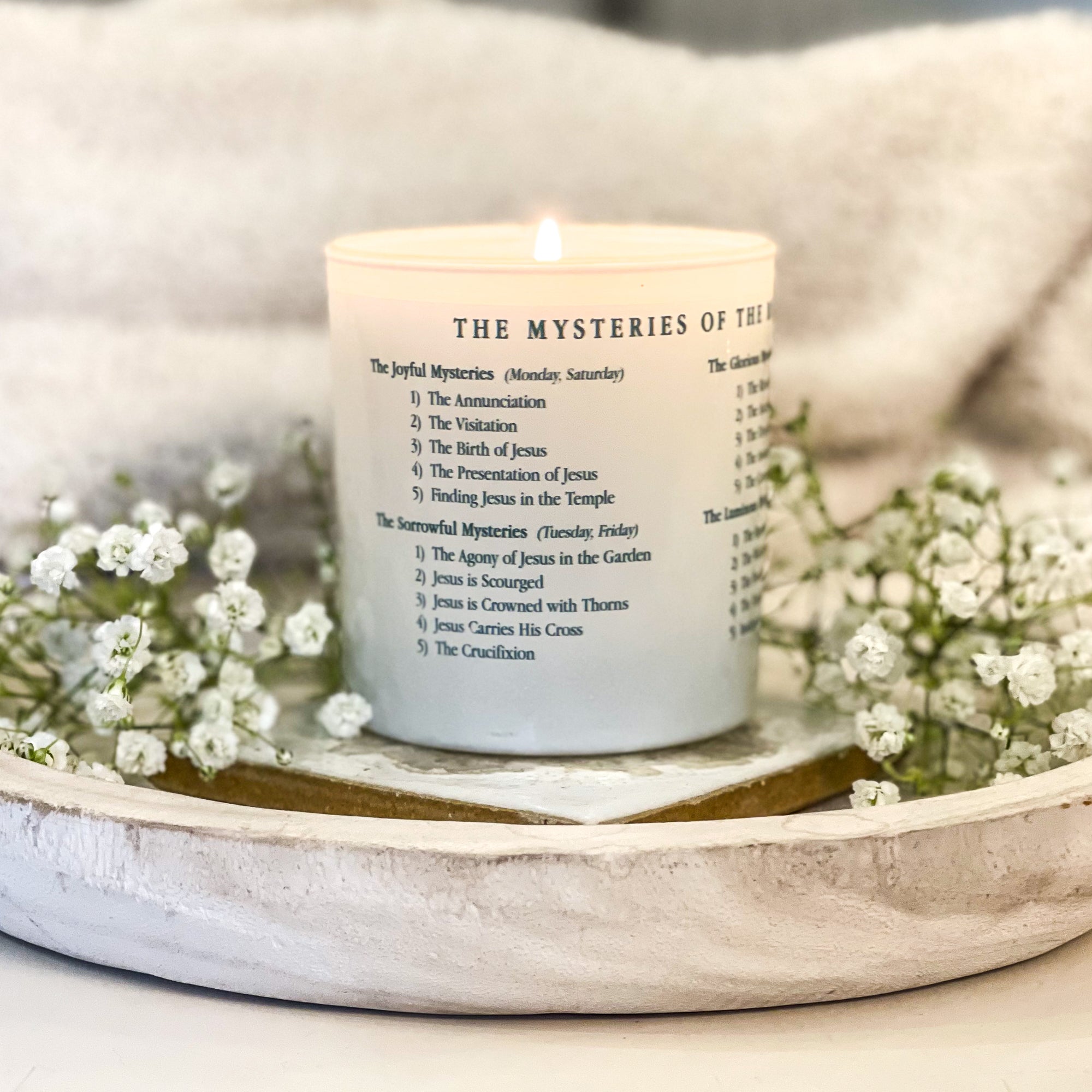 Mysteries of the Rosary Candle