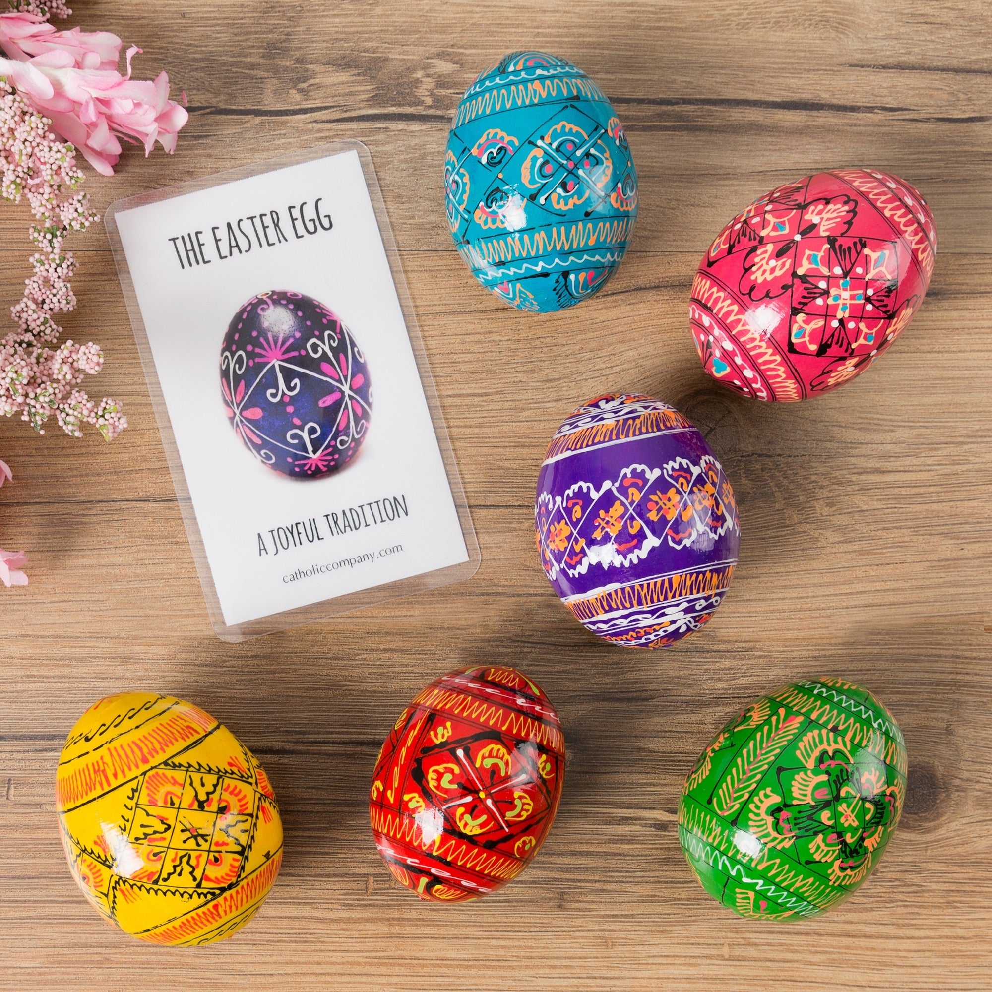 Wooden Easter Eggs - Set of 6