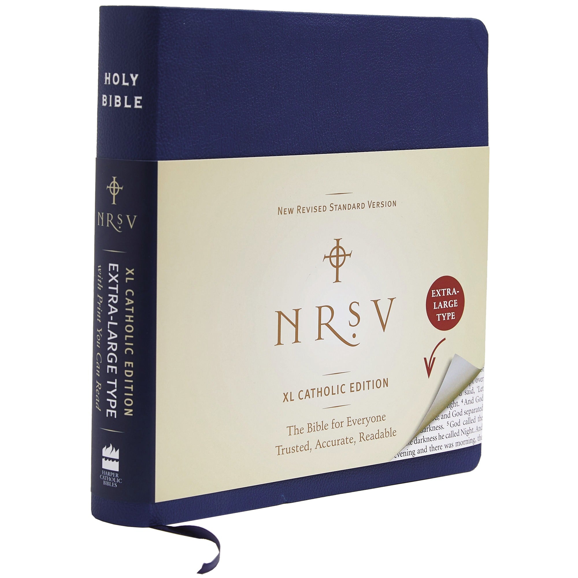 NRSV Extra Large Print Catholic Bible - Navy Leathersoft