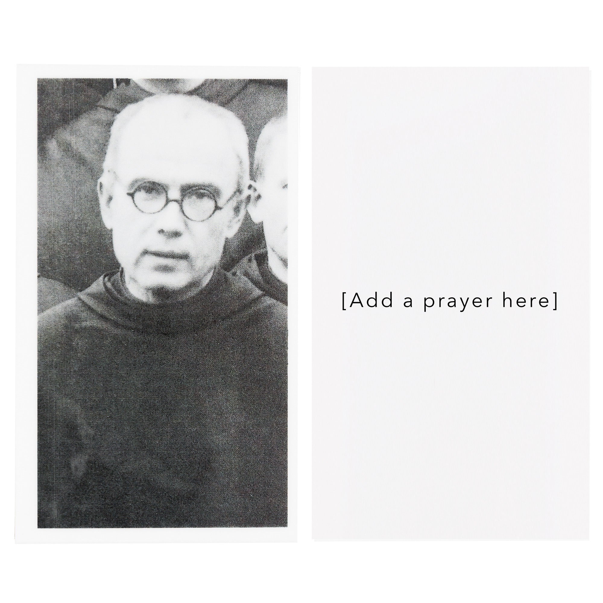 Personalized St. Maximilian Kolbe Prayer Card