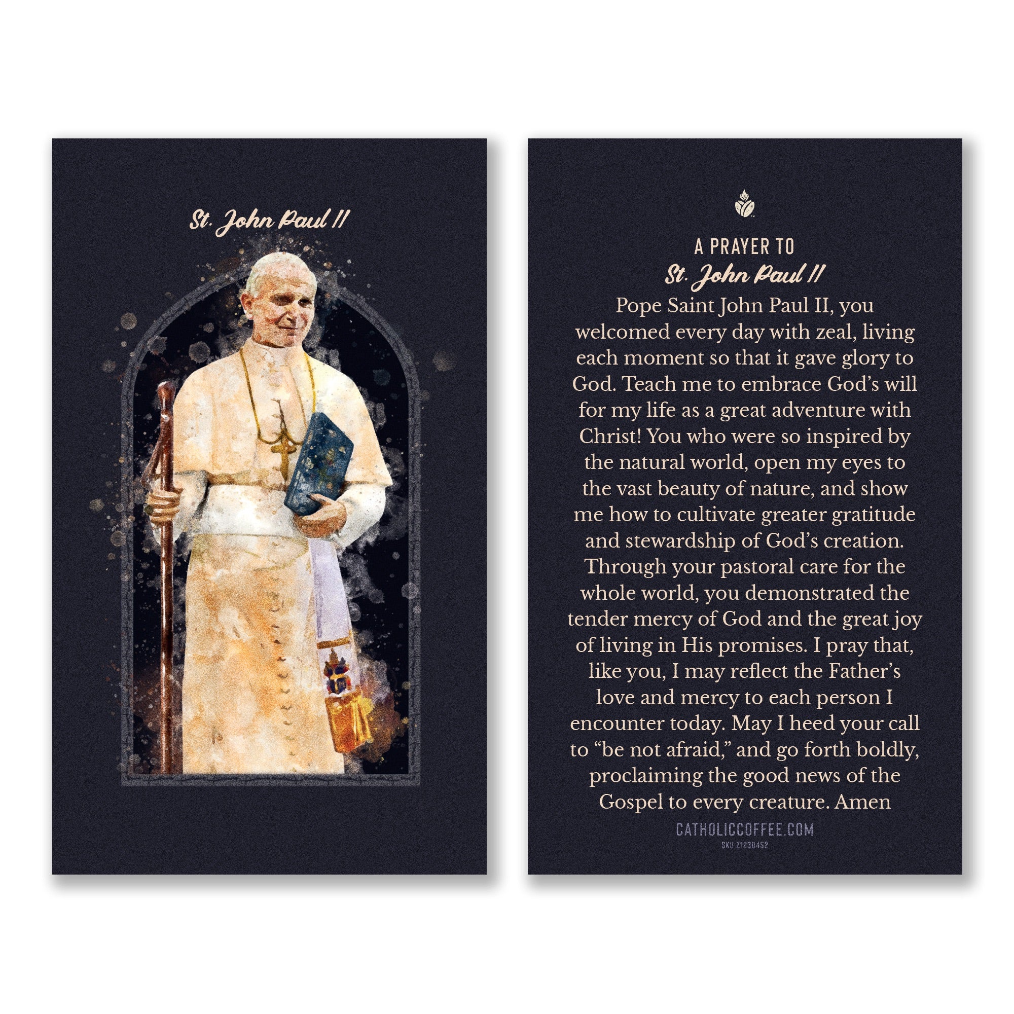 St John Paul II Prayer Card - Pack of 3