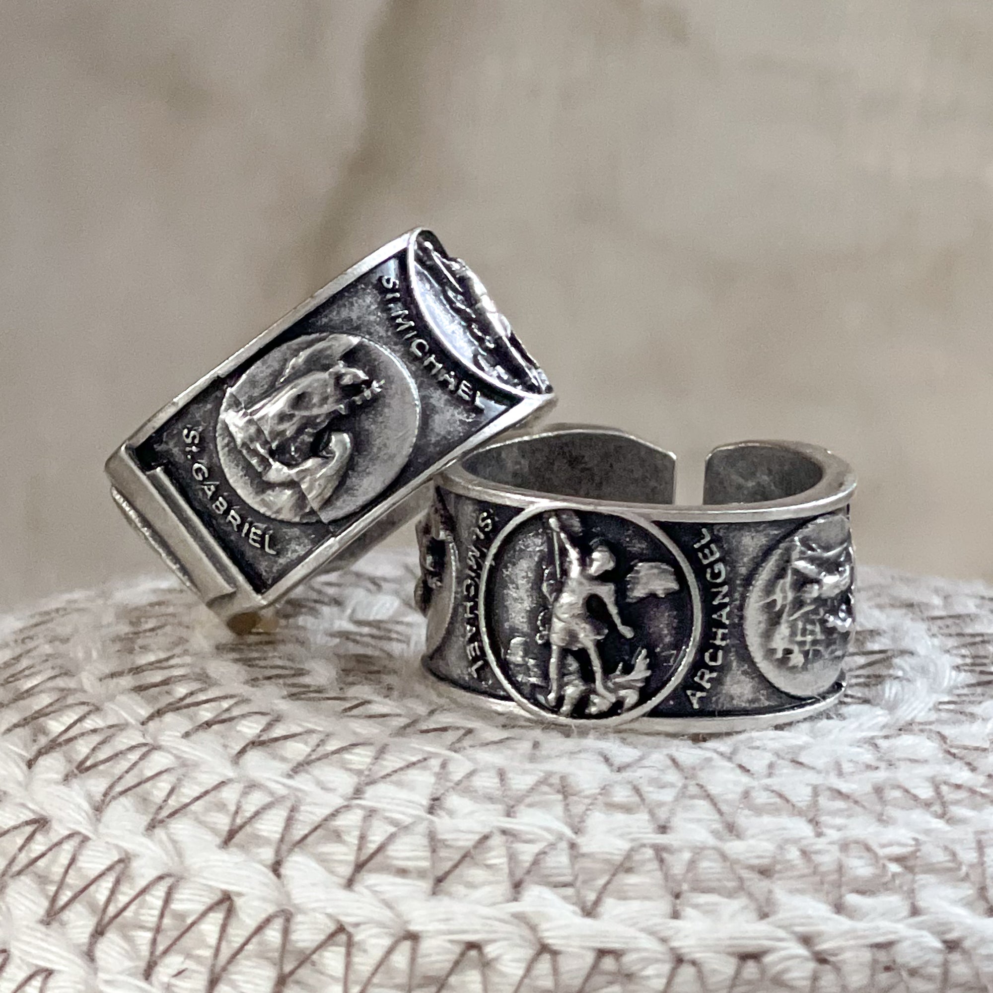 Men's Stamped St. Michael Ring