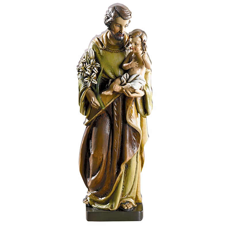 St. Joseph with Christ Child Statue, 8"