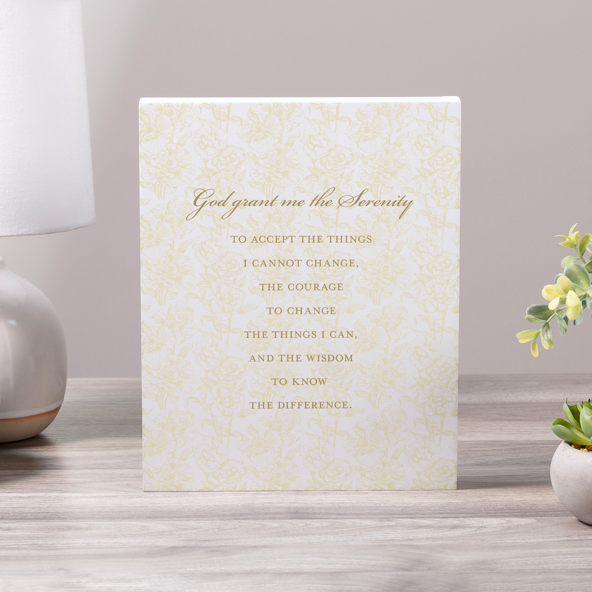 Serenity Prayer Toile Art Plaque - 10"