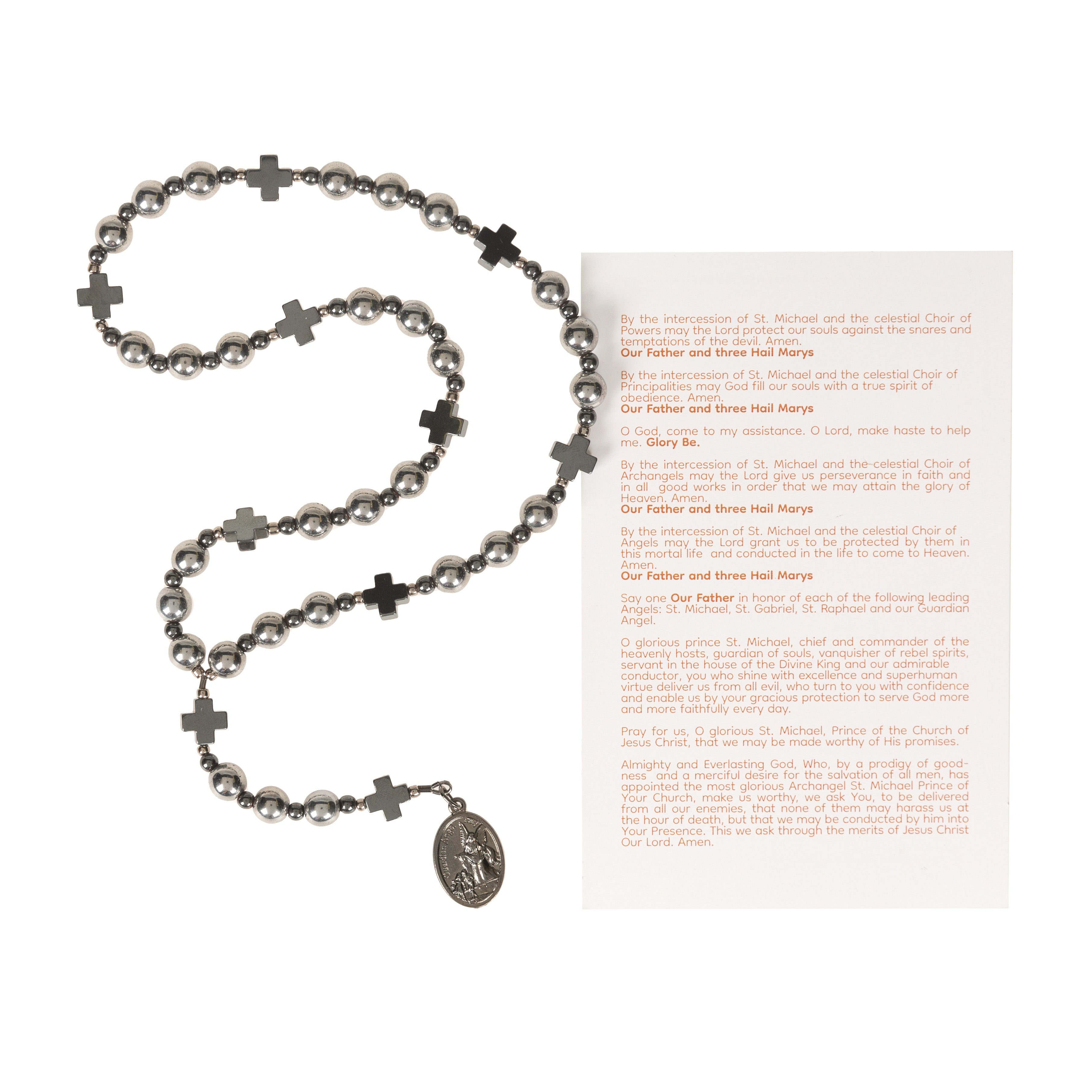 Hematite Chaplet of St. Michael