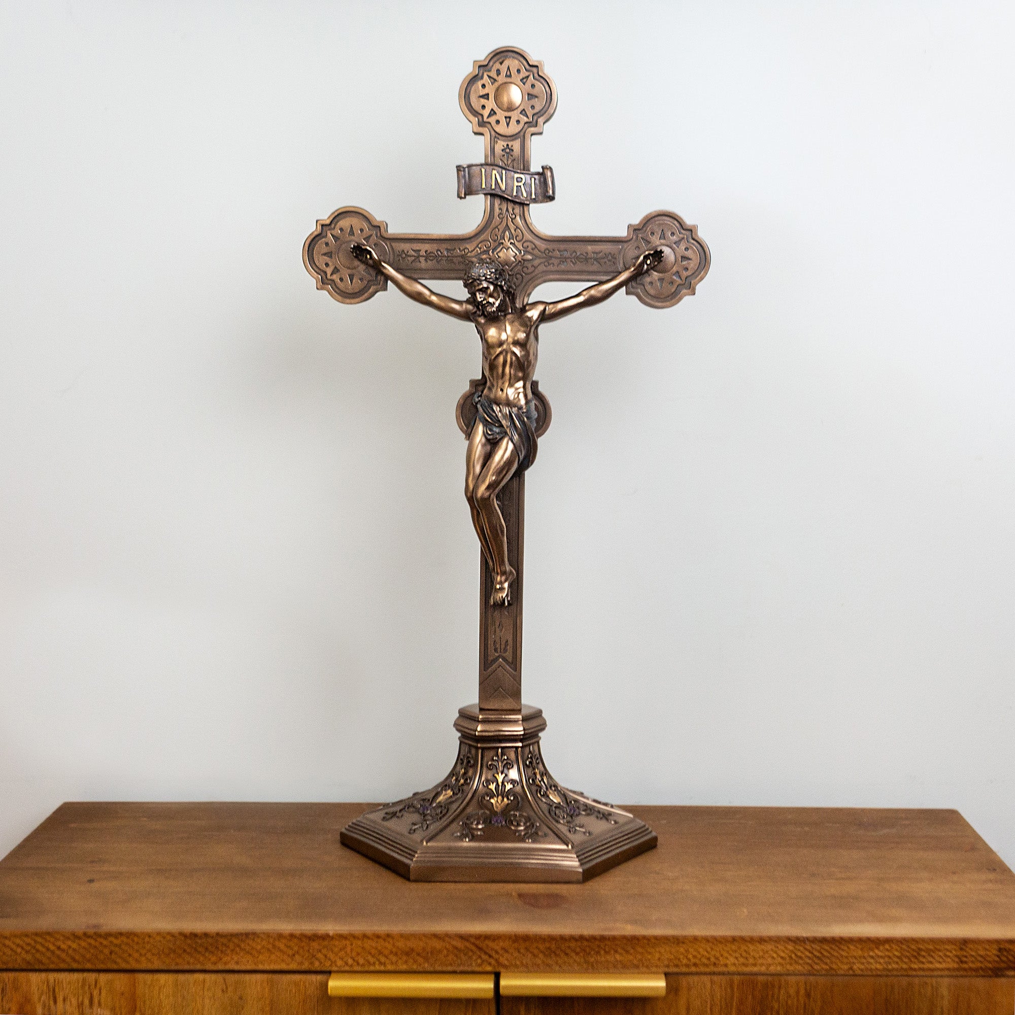 Ornate Veronese Standing Crucifix, 22 inch