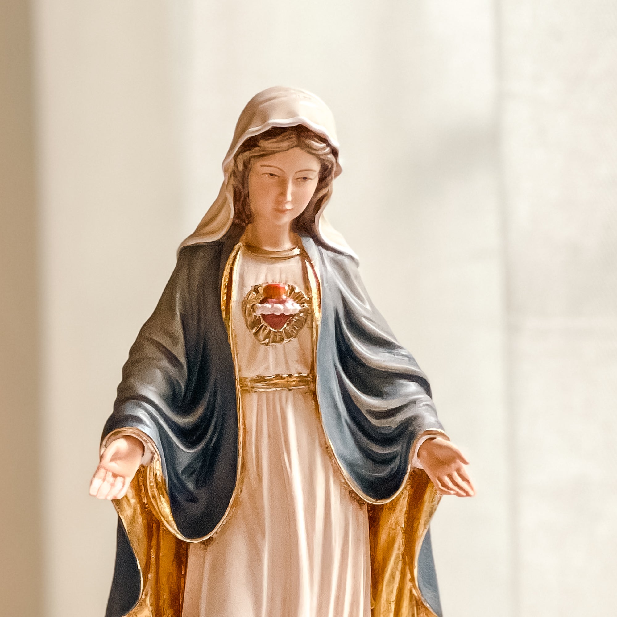 Immaculate Heart of Mary Hand-Painted Italian Statue | The