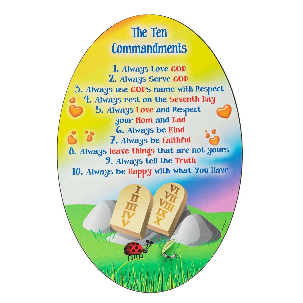 Children's Ten Commandments Plaque