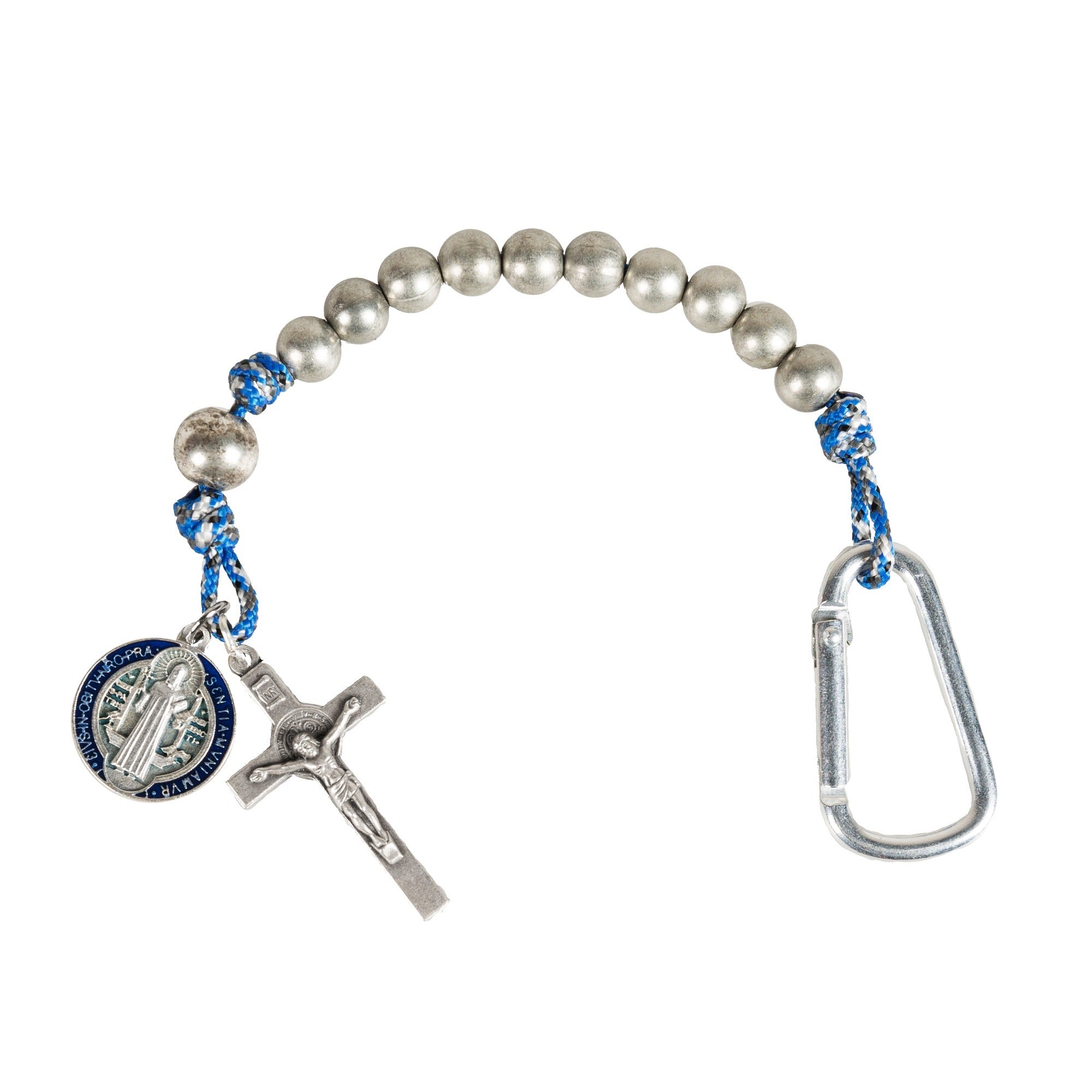 St. Benedict Blue Paracord Brave Beads Tenner Rosary