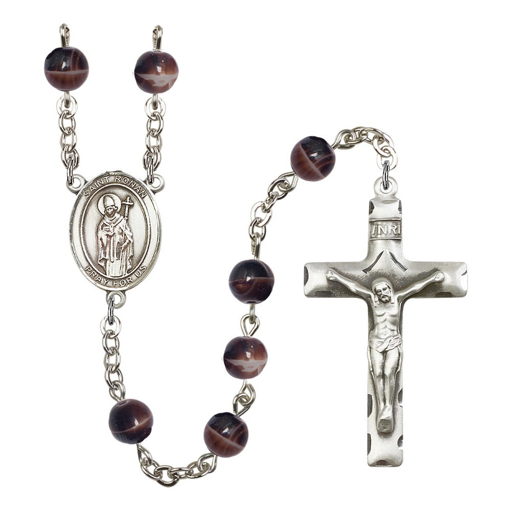 St. Ronan 7mm Brown Rosary