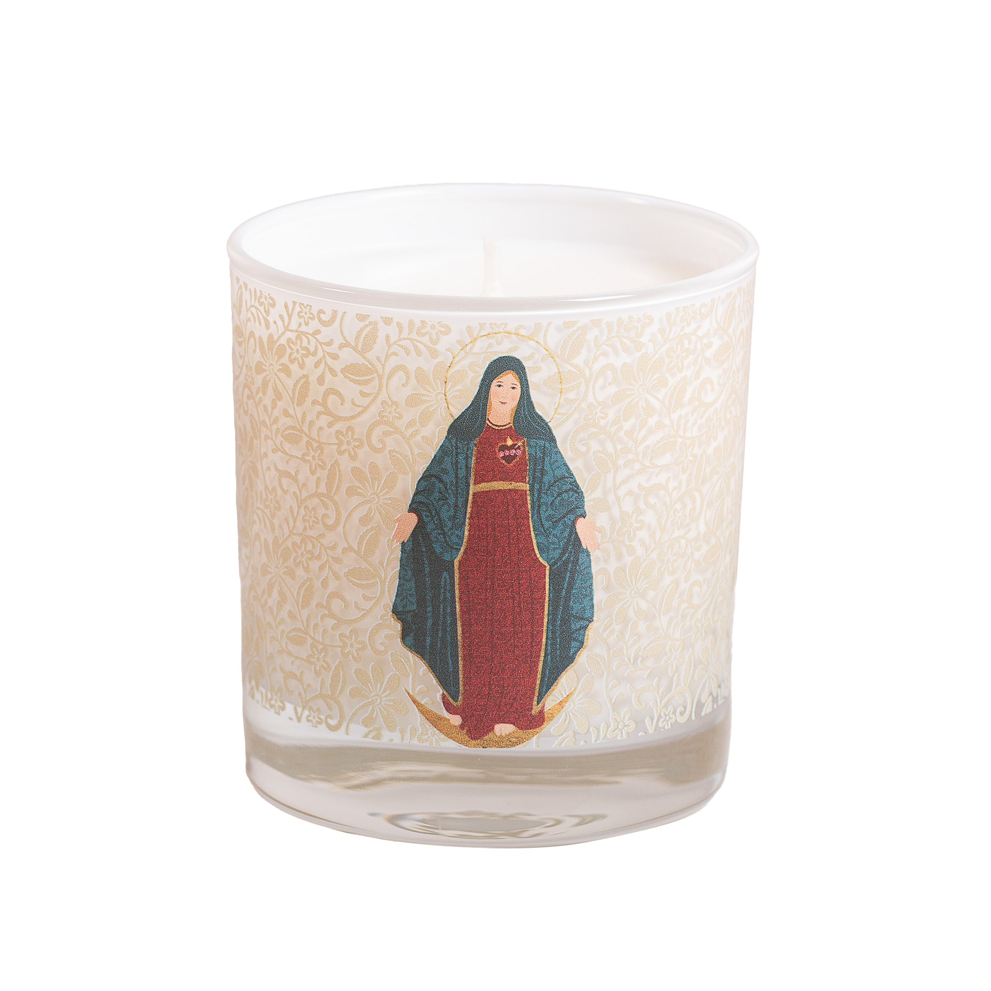 Immaculate Heart of Mary Toile Candle