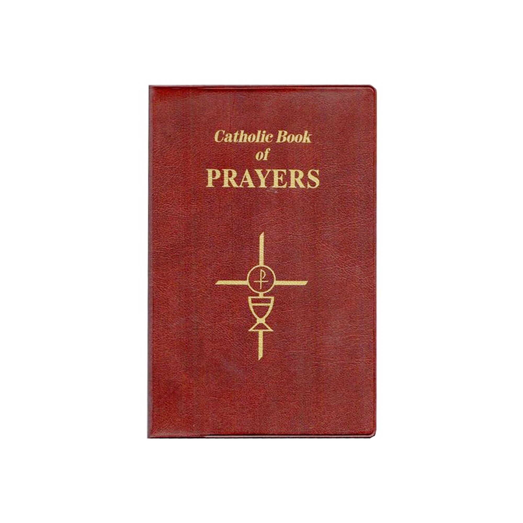 Catholic Book of Prayers-Burgundy Leather