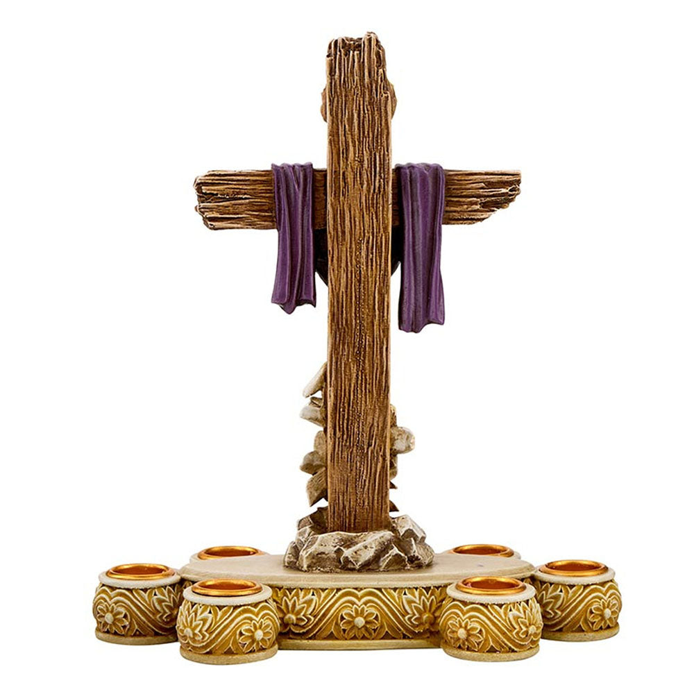 Lent Lily & Cross Candleholder