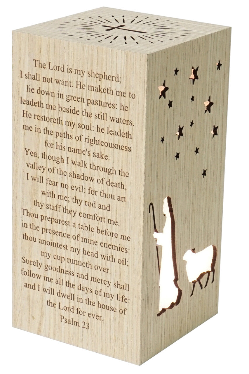 Psalm 23 LED Wooden Night Light