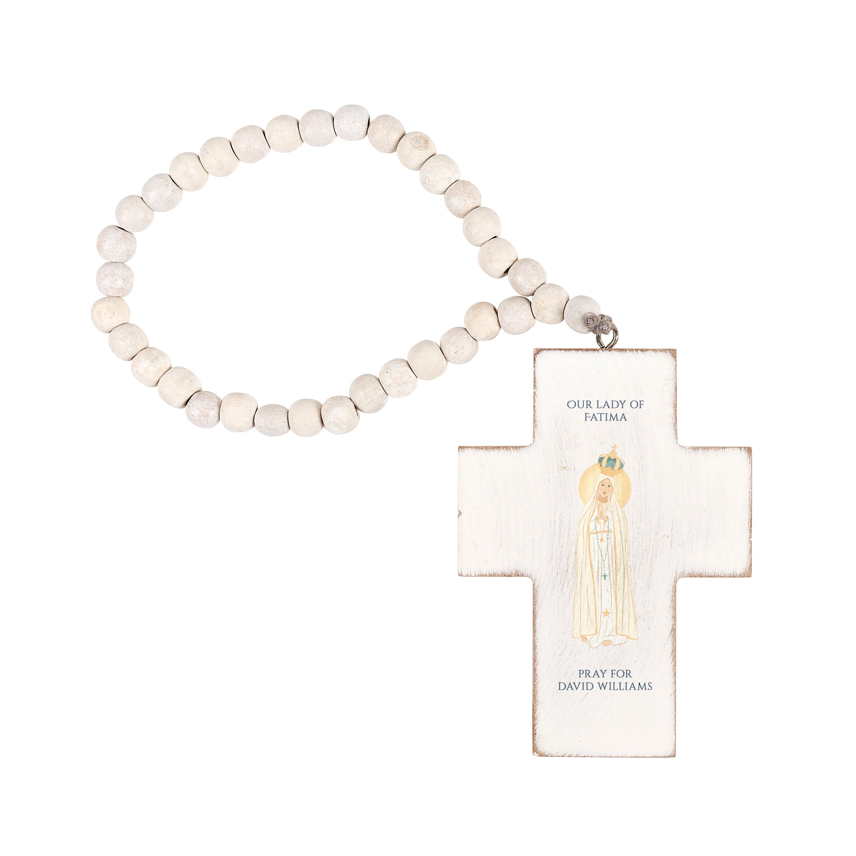 Personalized Our Lady of Fatima Hanging Cross