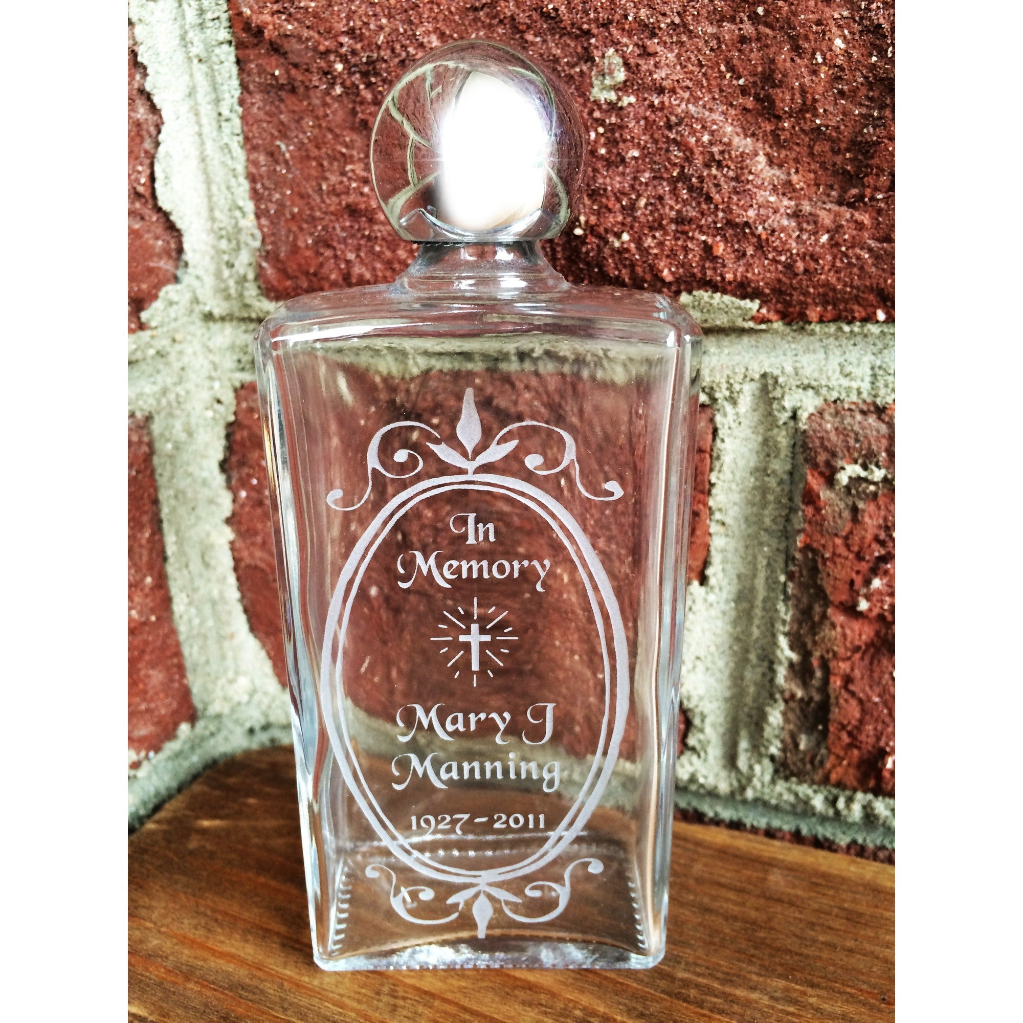 Personalized Memorial Holy Water Bottle